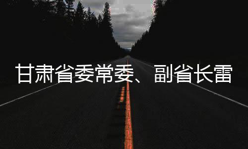 甘肅省委常委、副省長雷思維被查