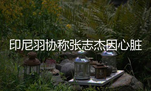 印尼羽協(xié)稱張志杰因心臟驟停離世 家屬已赴印尼