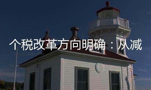 個稅改革方向明確：從減稅轉向調(diào)節(jié)收入分配
