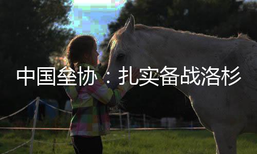 中國壘協(xié)：扎實備戰(zhàn)洛杉磯奧運會 完善“一體兩翼”發(fā)展格局