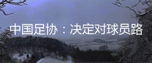 中國足協(xié)：決定對球員路俊偉停賽三場，罰款1.5萬元