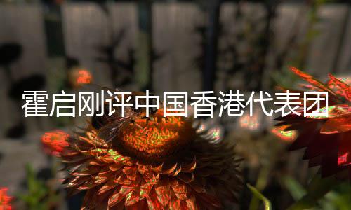 霍啟剛評中國香港代表團亞運表現(xiàn)：突破自己創(chuàng)造歷史