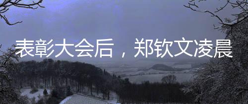 表彰大會后，鄭欽文凌晨兩點(diǎn)飛赴美國備戰(zhàn)大滿貫